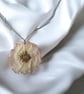 Real Pressed Flower Resin Necklace, Botanical Nature Pendant, Preserved Jewelry