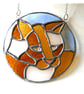 Cat Suncatcher Stained Glass Ring Ginger Feline Catlover Gift - Image 4
