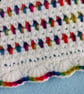 Colourful Crochet Baby Blanket, White Car Seat Blanket, Newborn Gift - Image 9