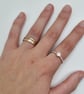 Skinny Hammered 14k Gold Filled Ring: Minimalist Stacking Band - Image 5