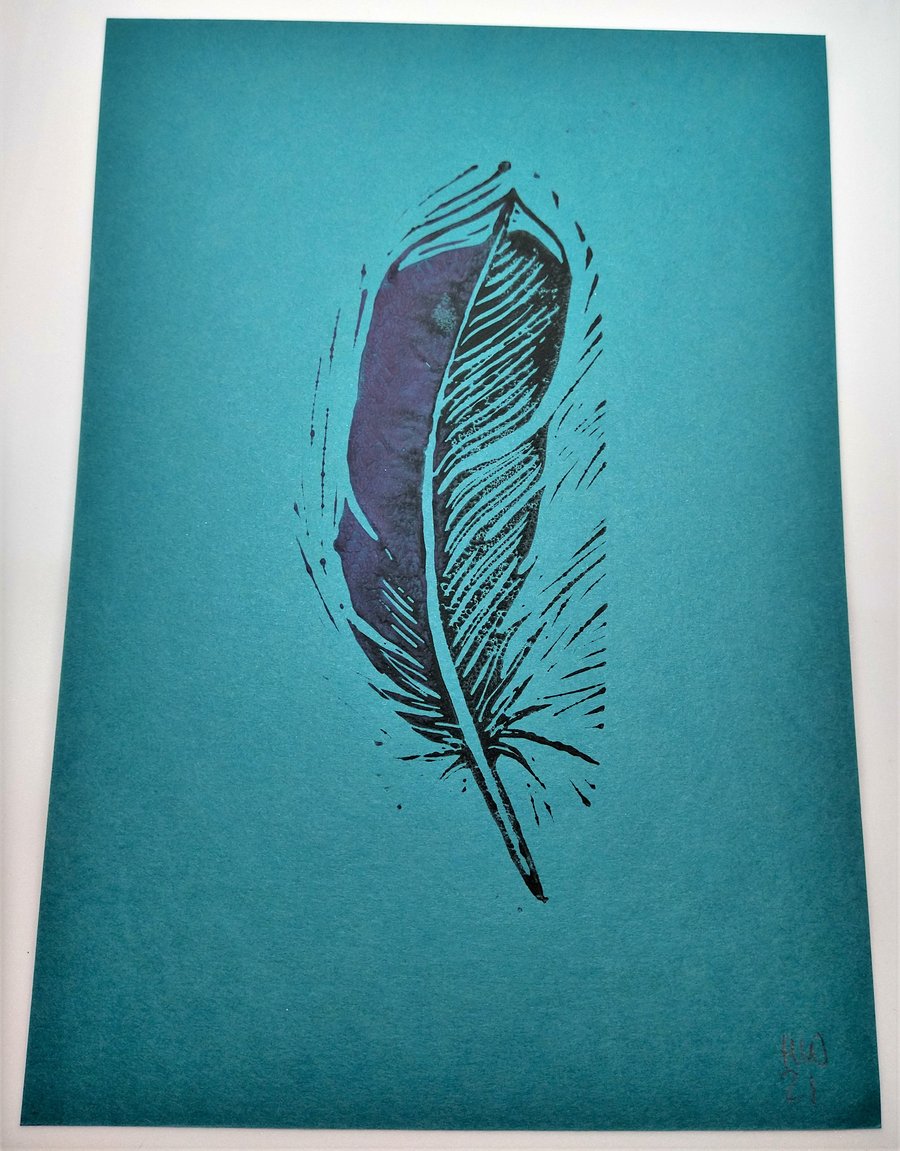 Mallard Feather Print