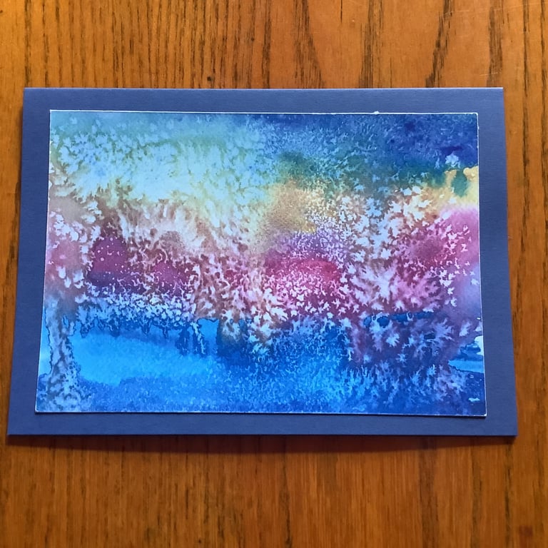 Handmade photo card of original watercolour painting 'Forest Abstract'