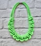 Chunky Woven Cotton Cord Necklace - Zesty Jungle Lime Green
