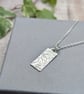 Sterling Silver Leaves Rectangle Necklace - JBJ2075