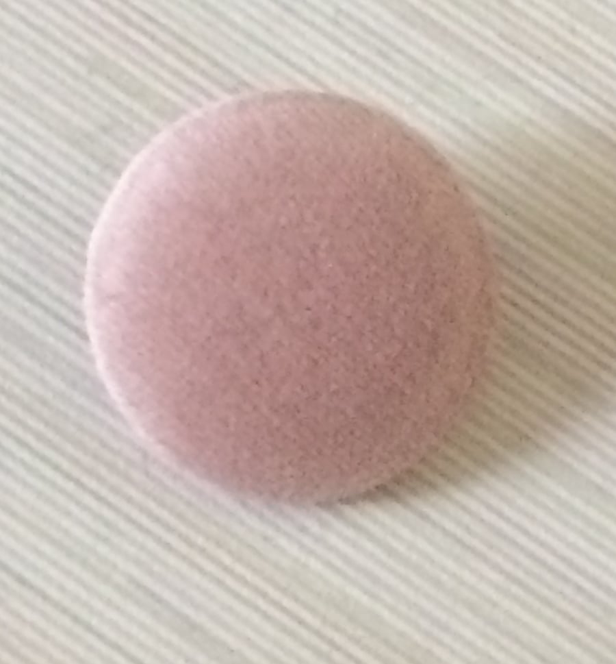 Light Pink Velvet, Fabric Covered Buttons - Choice of Button & Pack Size