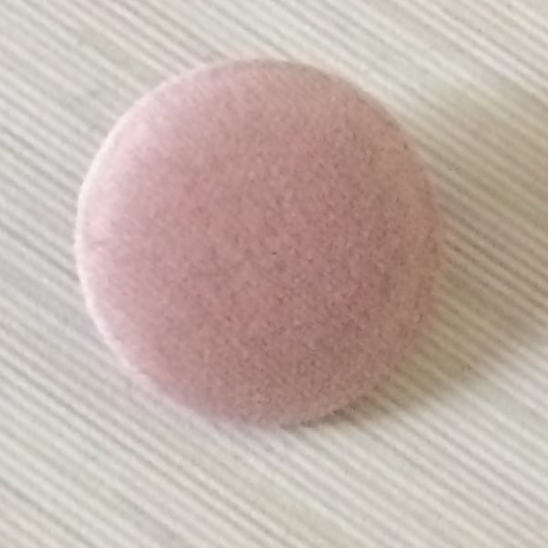 Light Pink Velvet, Fabric Covered Buttons - Choice of Button & Pack Size