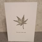 Turn over a New Leaf x 4 C6 Cards with white envelopes