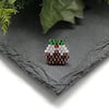 Bead Weave Christmas Pudding Mini Lapel Pin