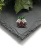 Bead Weave Christmas Pudding Mini Lapel Pin
