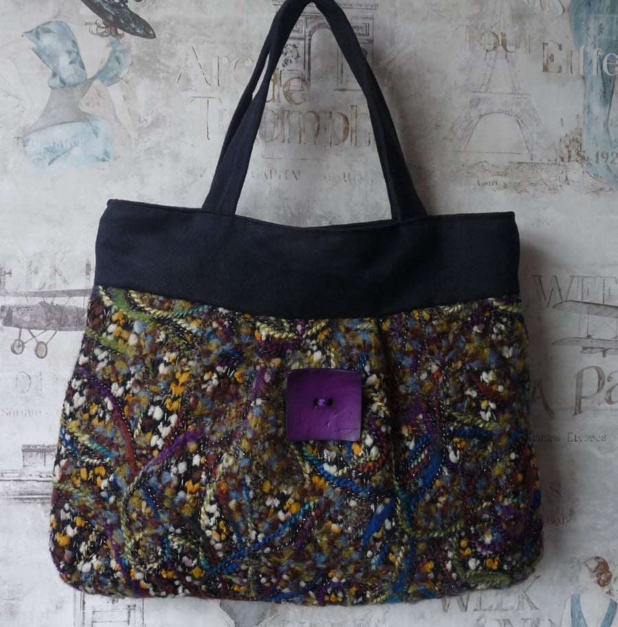 Multi Colour Woven Handbag