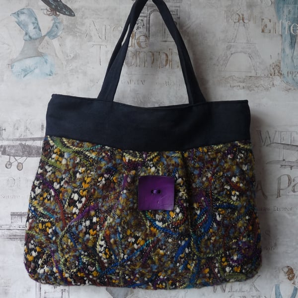 Multi Colour Woven Handbag