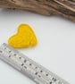 Yellow Fused Glass Heart - Image 9