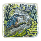The Azure Bolt Kingfisher Art Hand-Finished Studio Piece