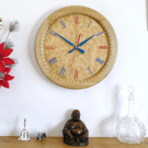 Designer made Wood Wall Clock with a Birdseye Maple Dial & Inlaid Sycamore Bezel