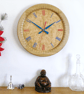 Designer made Wood Wall Clock with a Birdseye Maple Dial & Inlaid Sycamore Bezel - Image 1