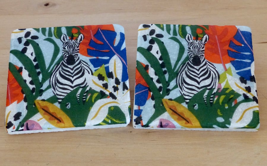 Marble 'Zebra' Coasters