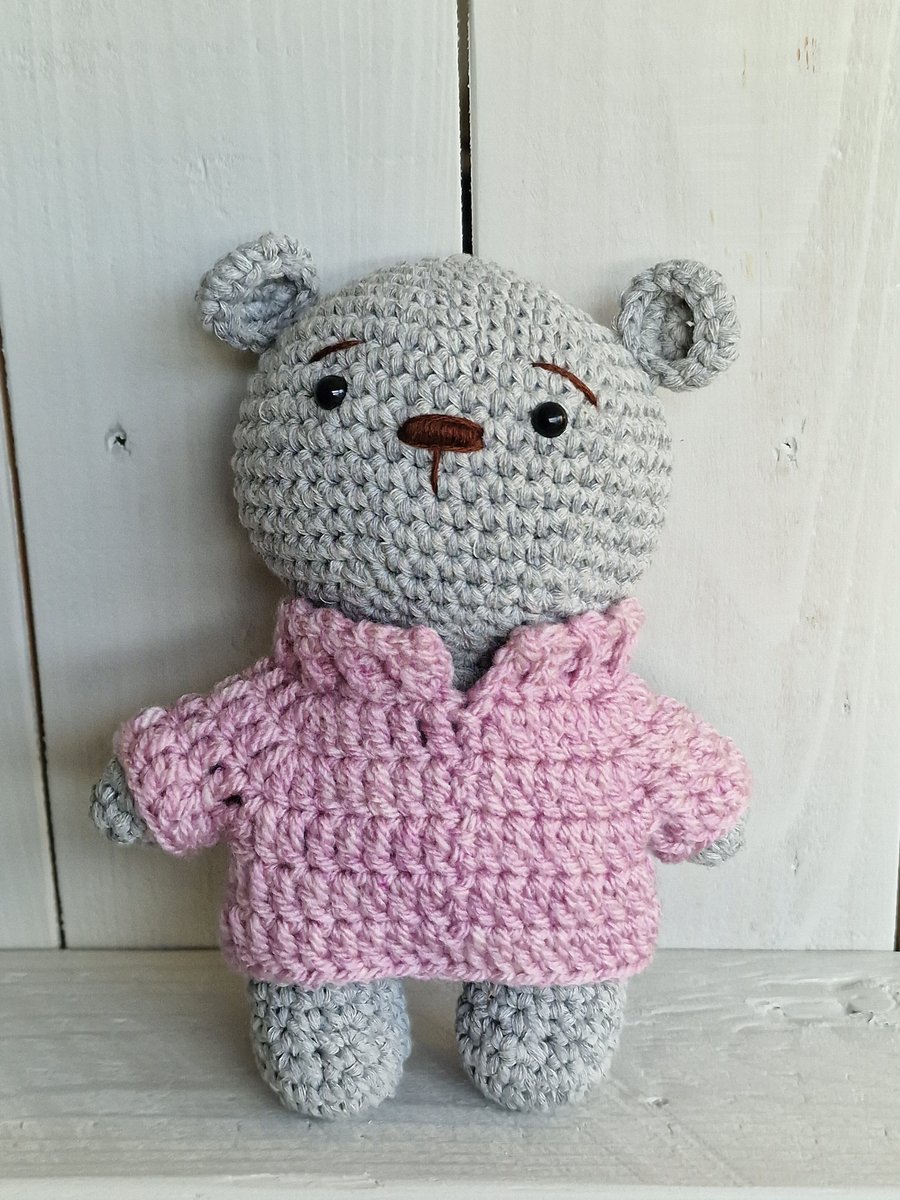 Crocheted bear.
