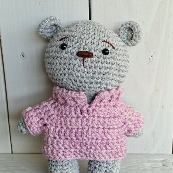 Crocheted bear.
