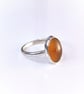 Sterling silver ring with carnelian - Image 1