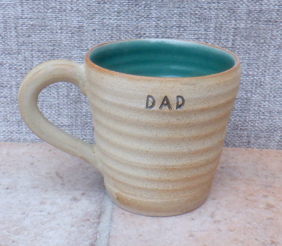  DAD mug coffee tea cup in stoneware hand thrown pottery ceramic wheelthrown 