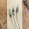 Stained Glass Stems, Trio of Bulrushes, Tiffany Suncatcher, Glass Wire Stems