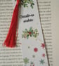 Handmade Bookmark Christmas Wishes