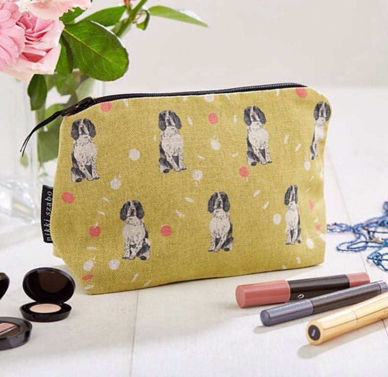 springer spaniel fabric pouch