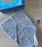 Granny Square Book Sleeve - Book Wrap - Grey Crocheted Book Sleeve - Image 4