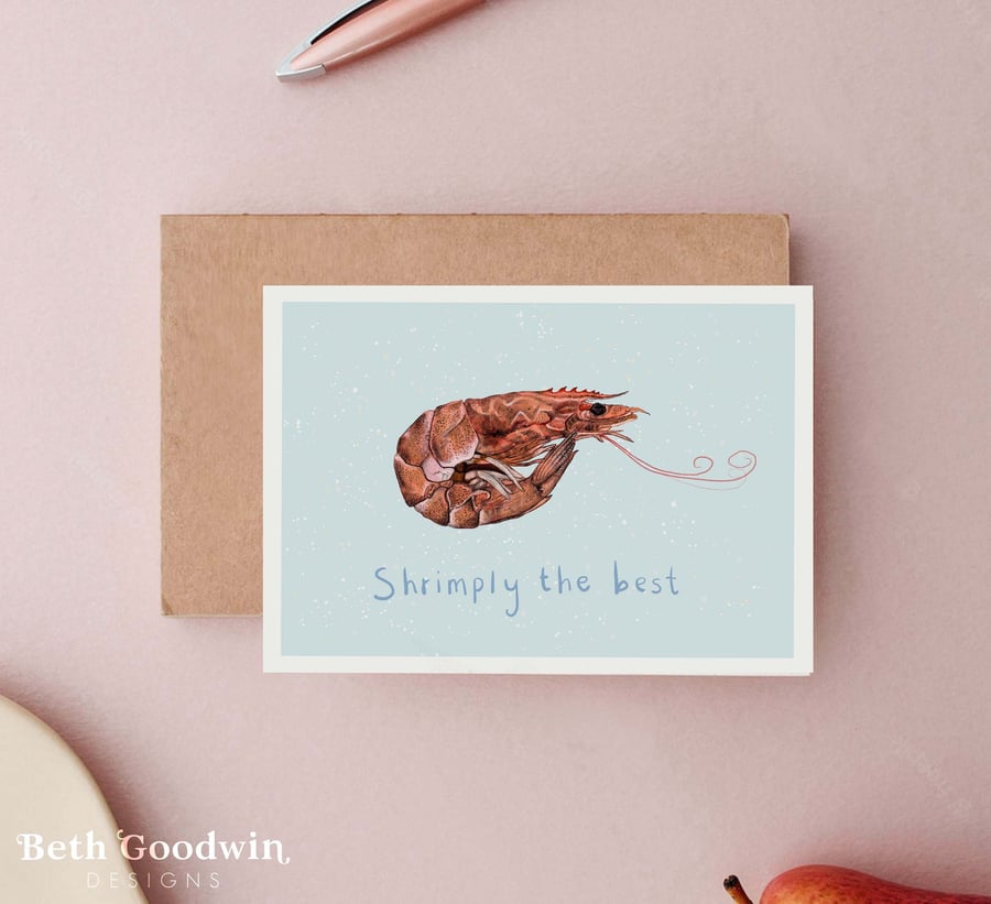 Shrimply the Best - Congratulations Cards, Simply the Best Anniversary Card