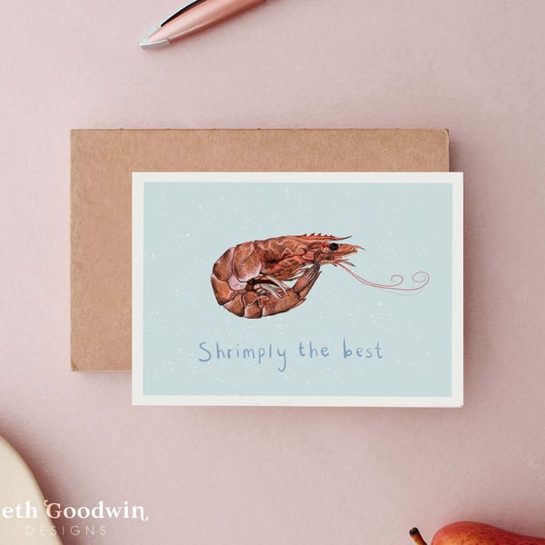 Shrimply the Best - Congratulations Cards, Simply the Best Anniversary Card