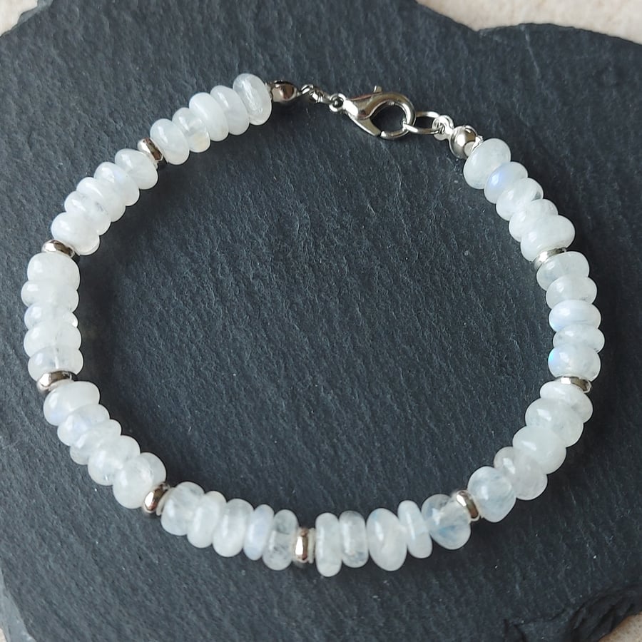 White Moonstone Bracelet