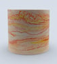 Large Statement Plant Pot in Red, Orange and Yellow Sunrise Marble