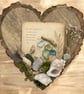 Seaside Heart Wall Hanging – Coastal Driftwood, Sea Glass & Shell Decoration