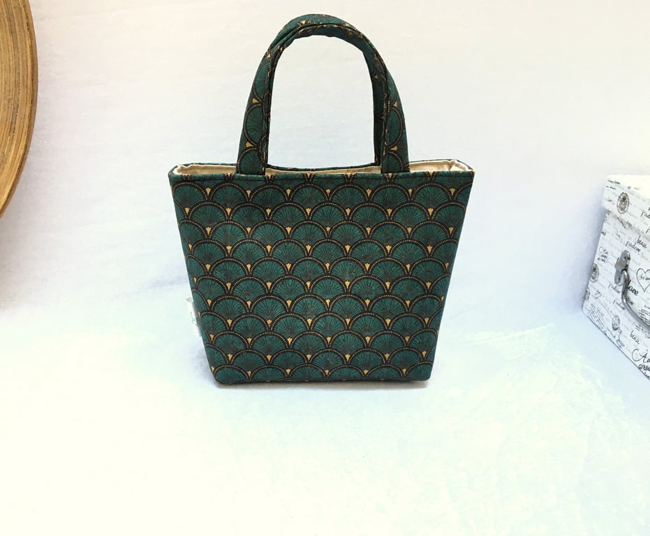 Cork handbag, cork leather bag,dinky cork bag,art deco style bag.