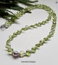 AA Grade Heibi Peridot Sterling Silver Necklace 
