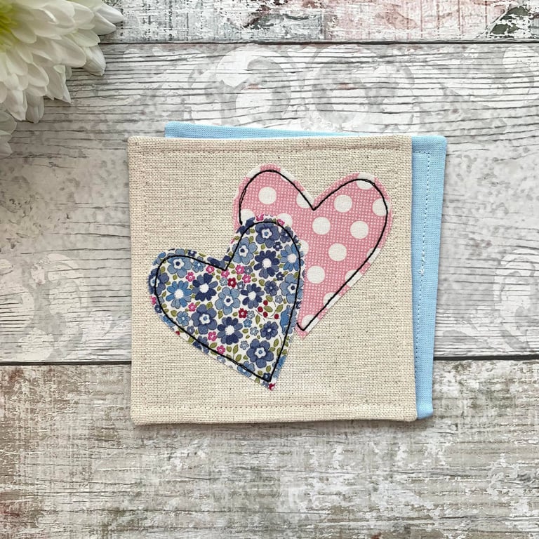 Heart coaster, gift for tea and coffee lovers