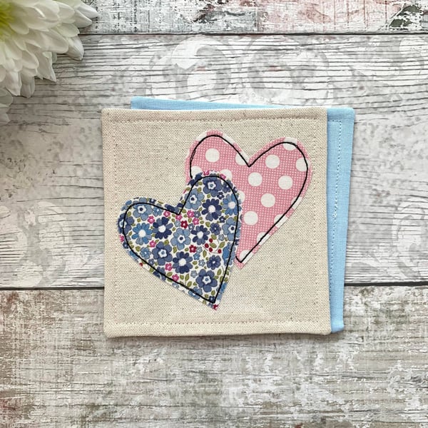 Heart coaster, gift for tea and coffee lovers