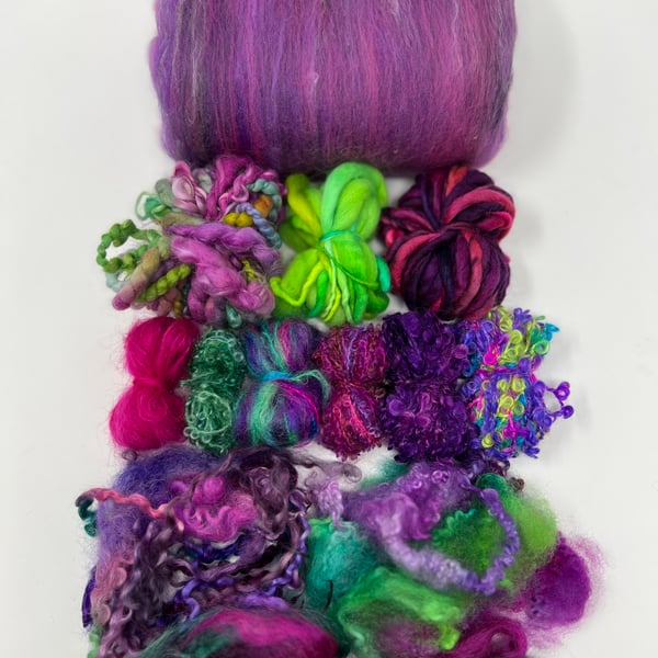 Scarf Kit: Violet Purple Luxury Textured Wool Felt Scarf Kit