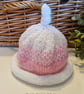 Designer Baby Girl's Knotted Fairisle Rolled Beanie Hat 0-3 months size 