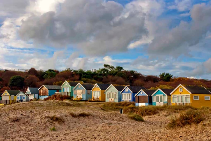 Beach Huts Hengistbury Head Dorset England Photograph Print