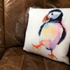 Puffin Vegan Suede Cushion