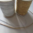 3mm metallic elastic in silver or gold