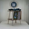 Handmade Small Modern Record Player Stand, Vinyl Storage - MADE-TO-ORDER