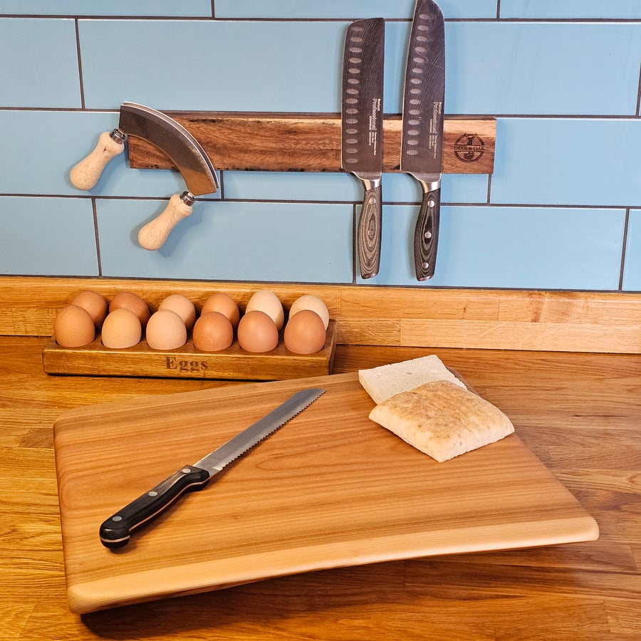 Live Edge Cherry Chopping-Cutting Board and free Board Balm -40x30.5-33x4cm