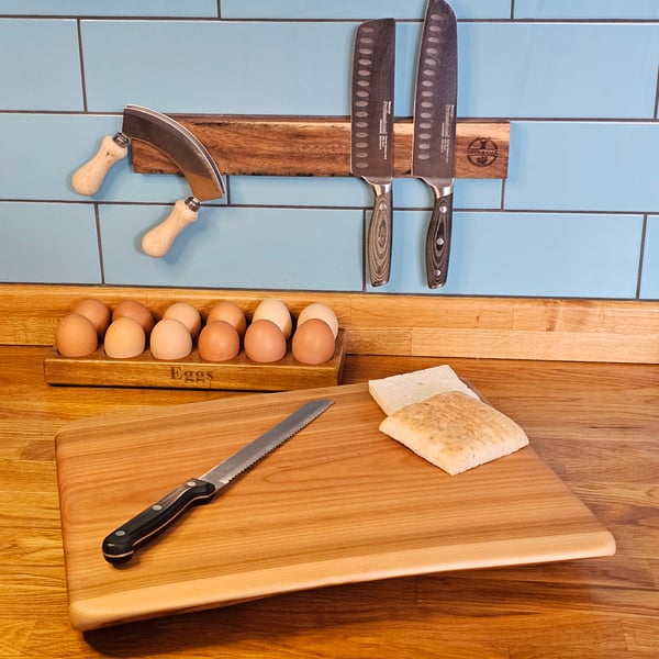 Live Edge Cherry Chopping-Cutting Board and free Board Balm -40x30.5-33x4cm