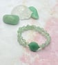 Green aventurine double strand stretchy bracelet  - Image 1