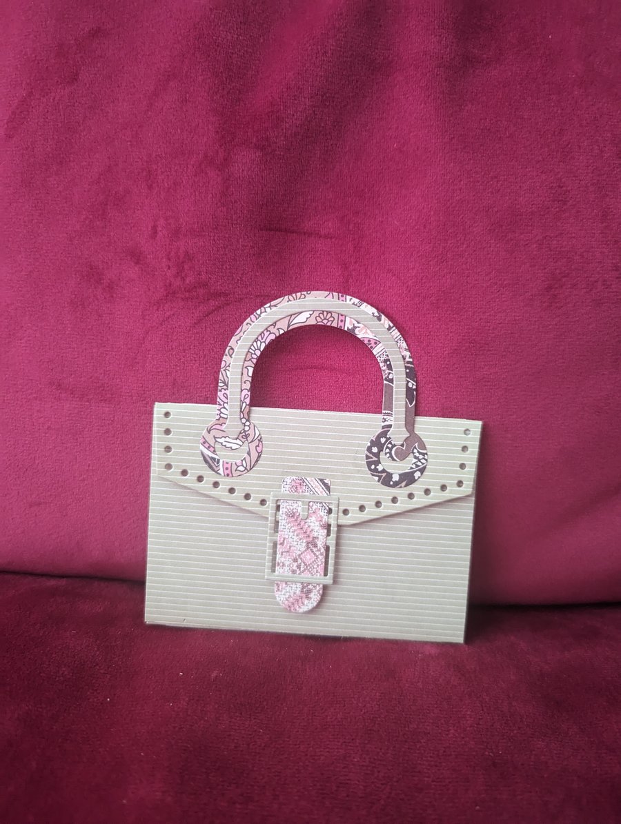 Light Green and Pink Gift Card Holder
