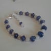 40ct Tanzanite & 15ct Sri Lanka Moonstone Sterling Silver Bracelet