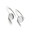 Wee Circle Earrings - Clear Grey