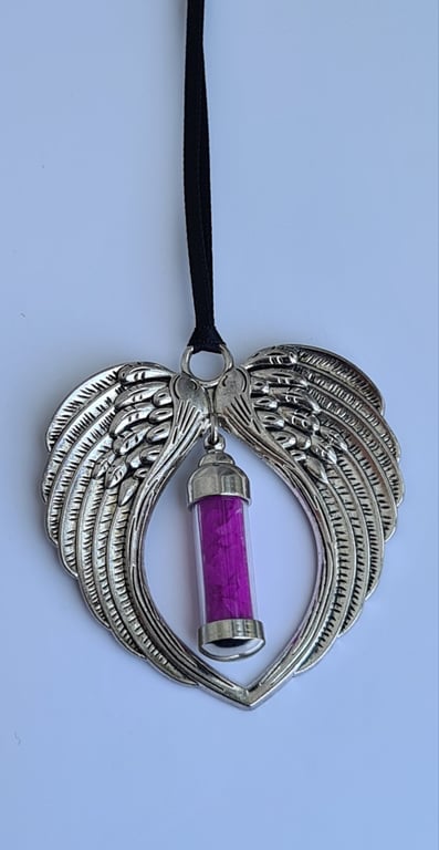 Gorgeous Angel Wings Ornament with Glow capsule - Purple.